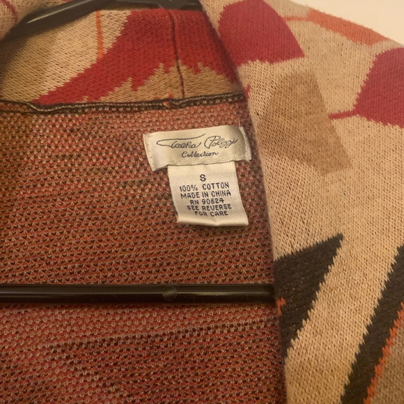 Tasha Polizzi Beige Southwestern Fringe Sweater Cardigan - Picture 2 of 5